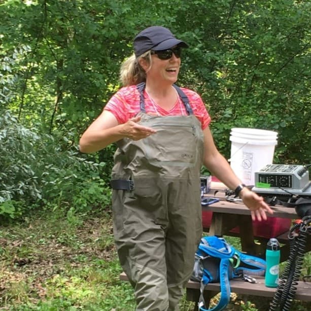 Photo of Jo in waders
